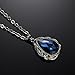 CC Kimico™ Sapphire Stainless Steel Pendant Diamond Tone Sweater Long Chain Necklace