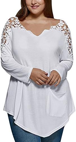 Boomboom Women Plus Size Criss Cross Double Chiffon Long Sleeve Chiffon Shirt