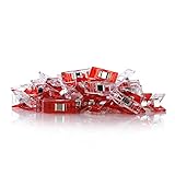 GWHOLE Pack of 60 Clips for Sewing Quilting Crafting,Red