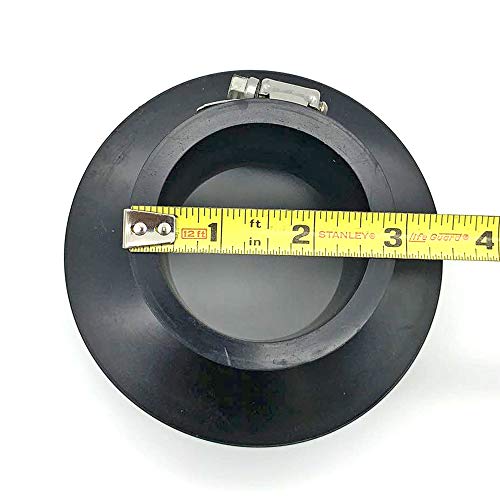 Flexible PVC Rubber Coupling with Stainless Steel Clamps 4 x 2 Inch