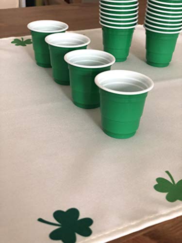 Shot Glasses - 250 Pack Mini 2oz Plastic Disposable Green Shot Glasses for St Patrick's Day - Thumbnail 2