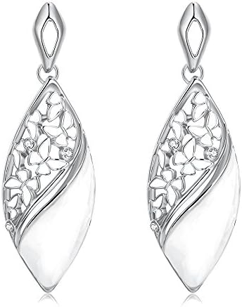 “Butterflies Fluttering” Crystal and Butterfly Leaf-shape Drop Dangle Earrings for Women Gift for Girls
