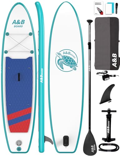 ABBOARD Stand Up Paddling Board Aufblasbar - Standup Paddle Board mit Zubehör,SUP Board 150kg Tragkraft für 2 Personen Anfänger