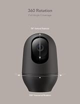 nooie 2K Baby Monitor Pet Camera 360 Pan Tilt Wi-Fi App Night Vision Alexa view 3