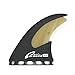 Prosea Flashion Dark Carbon Banboo Surfboard Fins Future Base G5 Size Surfing Thruster with 1 Key & 6 Screws