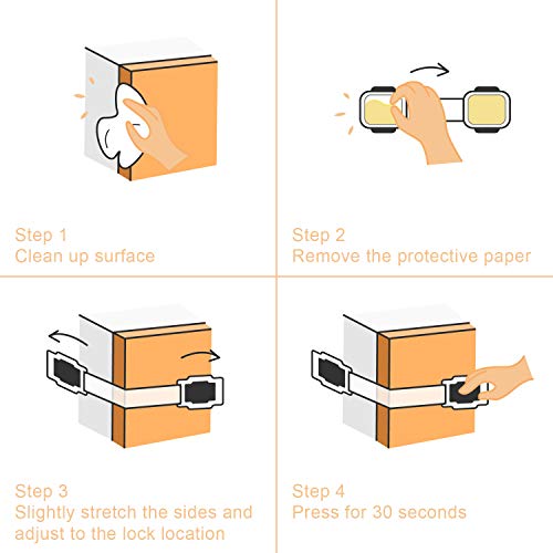image for CalMyotis Child Safety Locks, Baby Proofing Cabinet, Cupboard, Dual Bu