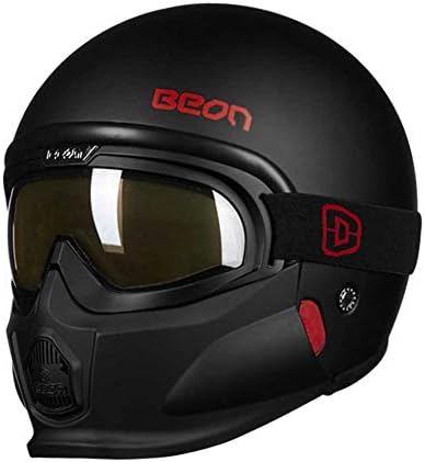 Adult Retro Modular Motorcycle Helmet Abs Material Men Women Universal 3/4 Open Face Helmets Anti Fog Anti Fall Full Face Motocross Helmets