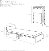 Jay-Be Revolution Folding Bed with Rebound e-Fibre Mattress Single view 2