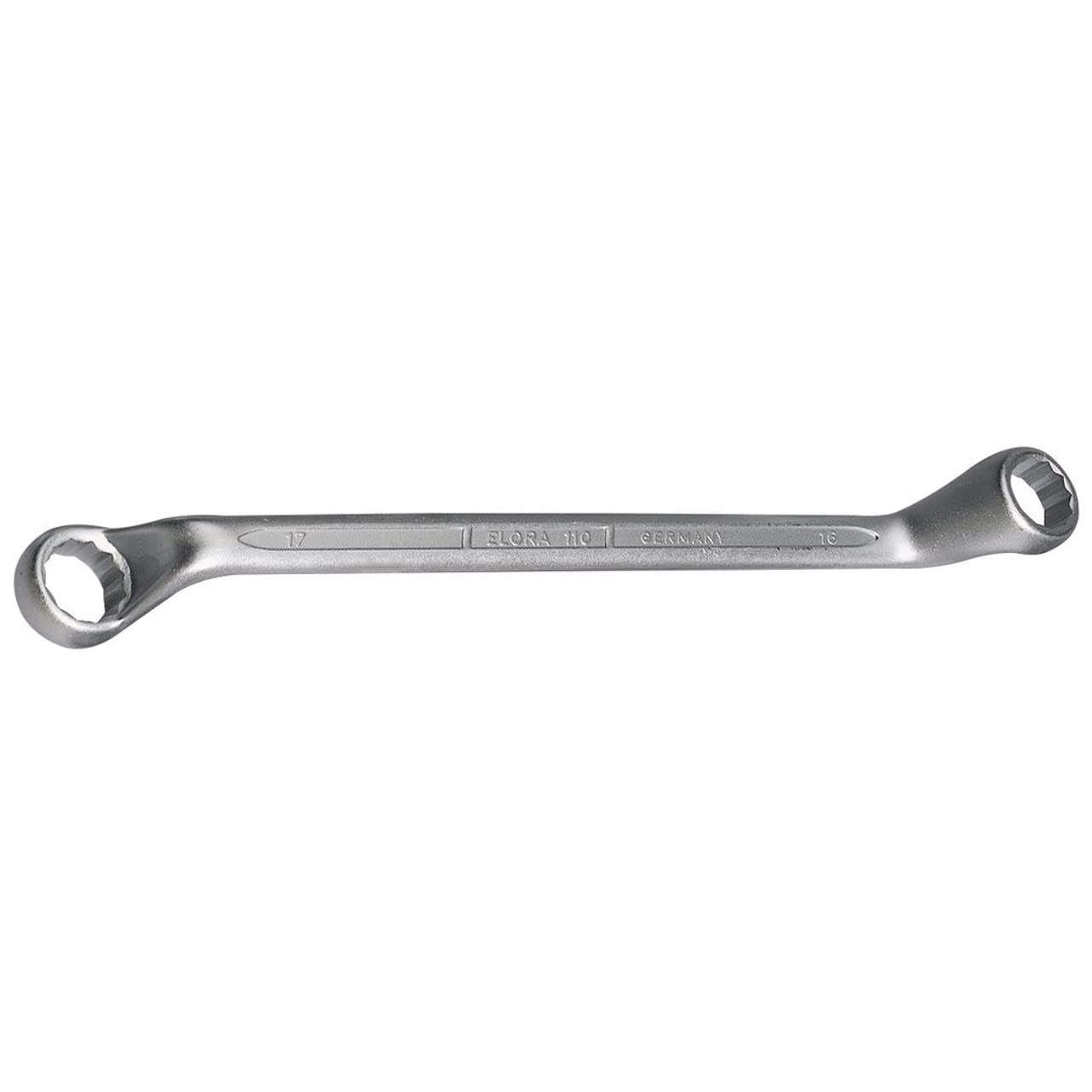 Draper 6200 110 Elora Deep Crank Metric Ring Spanner, 16mm x 17mm