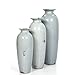 Hosley Set of 3 Ceramic Vases - Your Choice of Colors - 12 inch, 10 inch, 8 inch (Blue)
