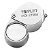 QiCheng&LYS Jeweler Pocket Loupe Magnifier, 30X Glass Lens Magnifying Glass for Jewelry, Coins, Stamps,Antiques and More (Silver)…
