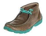 Twisted X Youth Driving Mocs Brown/Turquoise Shoes