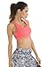 QUEENIEKE Women's Medium Support Strappy Back Energy Sport Bra Cotton Feel Size S Color Pink