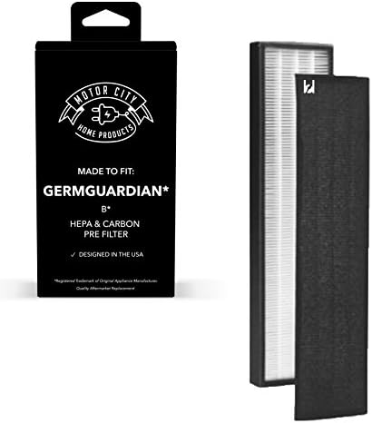 GermGuardian B Comparable HEPA & Carbon Pre Filter; Part # FLT4825 for AC4300/AC4800/4900 Series; Motor City Home Products Replacement (1)
