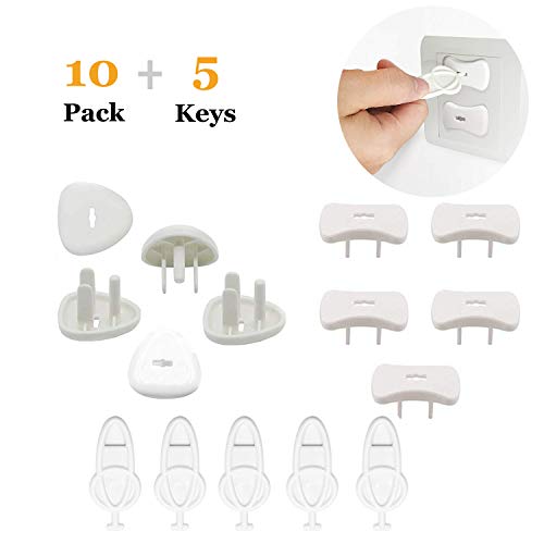 DLseego Outlet Plug Covers, Babyproofing 15 PCS Electric Plug Protectors Caps Kit, Durable & Steady Childproof Socket Covers for Child Safety (10 Plugs + 5 Keys) - Thumbnail 7