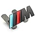 M Front Grille Emblem, 3D Metal Power Car Chrome Badge Fashion Logo for BMW M M3 M5 X1 X3 X5 X6 E36 E39 E46 E30 E60 E92 (Black)