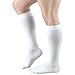 Truform Surgical Stockings, 18 mmHg Compression for Men and Women, Knee High Length, Closed Toe, White, X-Large