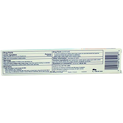 AQUAFRESH CAVITY PROTECTION FLUORIDE TOOTHPASTE FOR HEALTHY GUMS, STRONG TEETH, AND FRESH BREATH, COOL MINT, 5.6 OZ