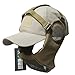 NO B Tactical Foldable Mesh Mask with Ear Protection for Airsoft Paintball with Adjustable Baseball Cap