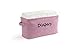 Dejaroo - Baskets for Organizing Diapers and Newborn Essentials, Baby Diaper Caddy Organizer, Embroidered Baby Shower Gifts for Moms, Linen Basket with Handle, 12 x 6 x 6 Inches, Pink