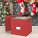 Holiday Ornaments Storage Cube with 64 Individual Compartments - Made with Non-Woven Polypropylene Fabric - Removable Top and Convenient Handle.