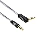 CableCreation 2-Pack 3.5mm Audio Cable 3FT/0.9m, 90 Degree Stereo Jack 3.5mm Aux Cable for Headphone, Phone, 2018 Mac mini, Surface Dock, iPhones, Speaker, Tablets, Laptops, Car Stereo & More