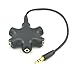 Onelinkmore Headphone Splitter - 5-Jack 3.5mm Audio Stereo Adapter for Headsets, Earbuds, Earphones - 1 Male to 4 Female With Stereo Cable