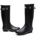 WTW Women's Knee High Rain Boots Size 7 (Black)