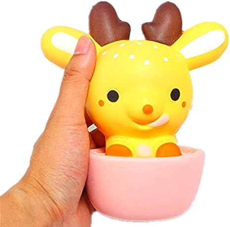 Squishy Toys Slow Rising Jumbo Deer Squishies Animal Toy Cupcake Stress Relief Toys Hand Pillow Toys Kawaii Squishy Charms