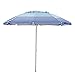 Caribbean Joe CJ-TUVC84HS Beach Umbrella Double Canopy Windproof Design with UV Protection, Stripe, 7'