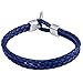 Trendsmax 7.5mm Wide Mens Womens 2 Strands Braided Rope Surf Man Made Leather Lariat Bracelet