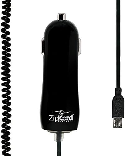 ZipKord Car Charger for Universal with any Micro USB Compatible Device - Black