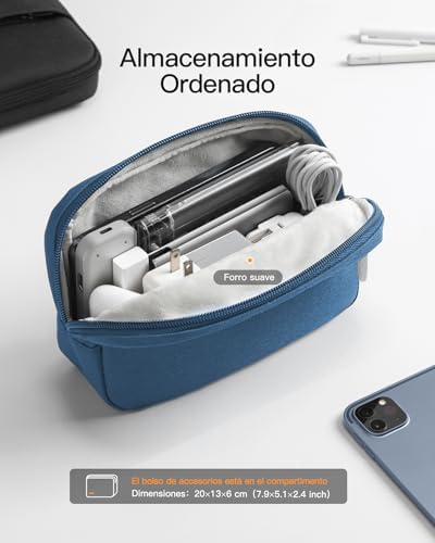 Funda Portátil 13 Pulgadas 360° Protección, Azul Denim