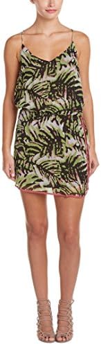 Paula Hermanny Womens Seaweed Silk A-Line Dress, Xs