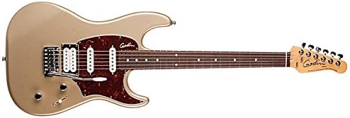 Godin 041183 Session Silver Gold HG RN LTD 6 String Electric Guitar with gig bag