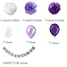 Purple Bridal Shower Decorations Set- Bride To Be Banner White Lavender Purple Big Size Tissue Paper Flower Pom Poms Latex Balloons for Lavender Purple Wedding Party Decor/Bachelorette Party