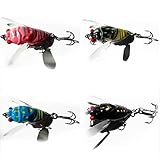 Meidus Top Lot of 4pcs Cicada Fishing Lures Bass Crankbaits 4Cm Float Baits