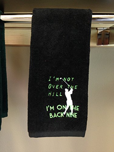 Golf towel, Golfer gift, Golf Retirement gift, Golf gift, Golf balls, Funny golf towel, golf humor, Over the hill, back nine, golf course