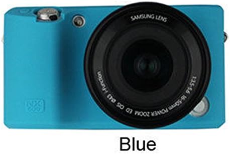 zdMoon Light Blue Camera Soft Silicone Protector Skin Case Bag for Samsung NX500