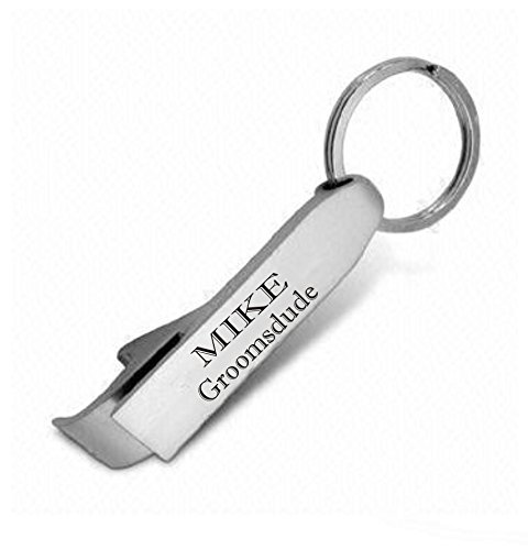 Personalized Satin Bottle Opener Keychain 5 Words Engraved FREE Key Chain Ring