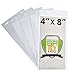 5 Pack - Extra Large 4 X 8 Badge Holders (Really Big) 4X8 Inch Big Credential Plastic ID Protector Sleeves for Sporting Events & Concert Tickets - 3 Lanyard Slots at Top to Work with Any Lanyard