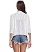 Abollria Womens 3/4 Sleeve Sheer Shrug Tie Front Cropped Bolero Cardigan