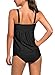 HOTAPEI Summer Beach Swimwear Women Two Piece Black Large