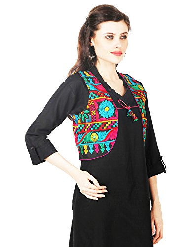 vastraa fusion women's ethnic short cotton jacket/waistcoat