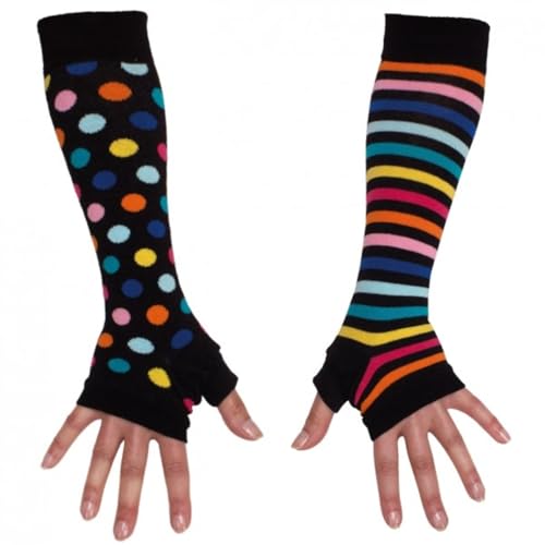 United Oddsocks Ladies Girls Mis Match Armwarmers Black