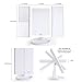 Prosper Beauty Lighted Makeup Mirror Vanity [LIT 36 LED Lights Bright Natural Beauty Cosmetic Travel Trifold 1x / 2X / 3X Magnification USB Charging 180 Degree Adjustable Stand (White)