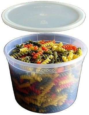 Foam Pak US 64 oz (1/2 Gal) Heavy Duty Freezer Food Storage Deli Container Tub + Lids 120/Cs (Pack of 120)