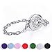 Flower Shape Stainless Steel Diffuser Locket Essential Oil Bracelet Set,with 24'' Premium Chain + 7 Thick Refillable Pads