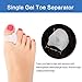 Toe Separators, 6 Pieces Toe Spacers Toe Straightener Bunion Corrector for Bunion Pain Relief, Hallux Valgus, Crooked Toes, Overlapping Toe Hammer Toes Bunions, Gel Bunion Toe Separators Kits (White)