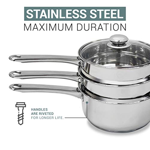 Double Boiler & Steam Pots for Chocolate and Fondue Melting Pot, Candle